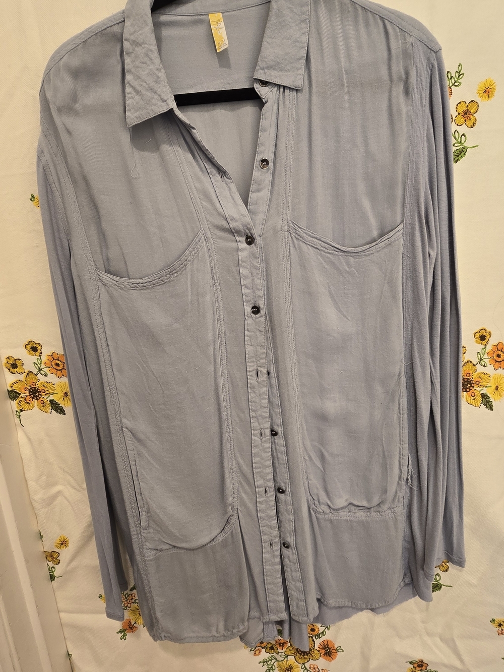 Free People chambray utility shirt